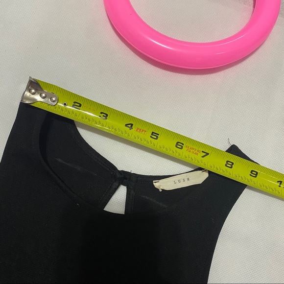 Lush Asymmetrical Black Dress - Picture 7 of 10